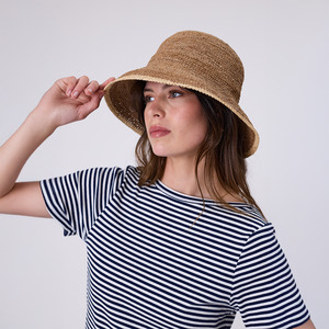 Marlow: Positano Bucket Hat - Tea  / Natural