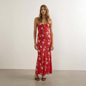 Auguste The Label: Anne Tie Slip Maxi Dress - Red