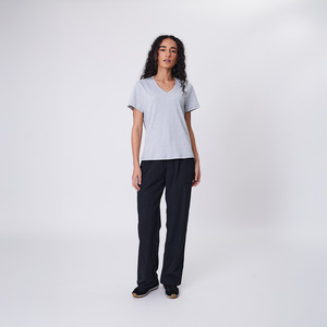 Marlow: Half Time V-Neck Tee - Grey Marle