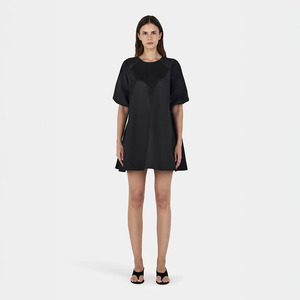 Dresses: Jemima Taffeta Dress - Black