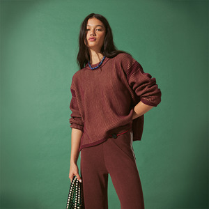 Arcaa: Josie Sweater - Merlot / Pecan