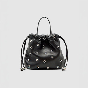 Halle Eyelet Crossbody - Black