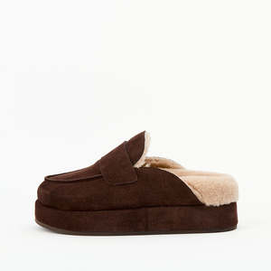 Burkley Slide - Chocolate Suede