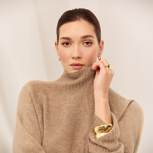 Cashmere Funnel Neck - Nutmeg