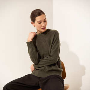 Marlow: Luxe Cashmere Crew - Pine