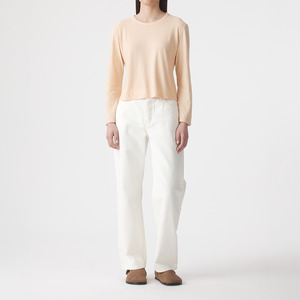 Outland Denim: Rachel Mid Boyfriend Jean - Bone