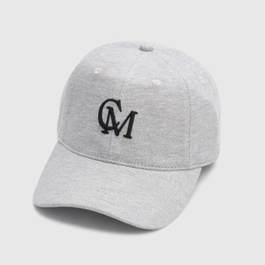 Accessories: Isolde Embroidered Logo Cap - Grey Marle