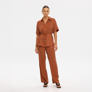 Tops: Juna Shirt - Burnt Orange