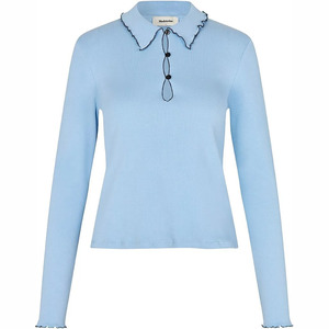 Tops: Moonbeam Long Sleeve Top - Pale Blue