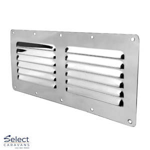 Accessories: Stainless Steel Louvre Air Vent 230mm x 115mm - Caravan & Boat