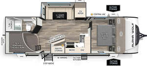 Alpha Wolf 24TRUNK - Family Caravan for Sale NZ | Removable Bunks