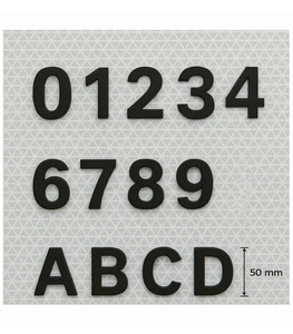 50mm Black House Numbers Best Letterbox NZ