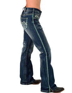 Cowgirl Tuff Twisted Turquoise Jeans