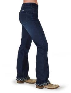 Womens Jeans: Cowgirl Tuff Pull On Flannel Jeans