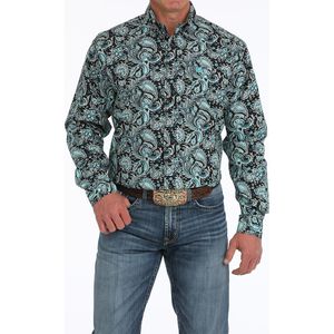 Cinch Turquoise Paisley Mens Shirt