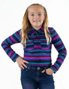 Black Friday Sale: Cowgirl Tuff Girls Purple Serape Shirt