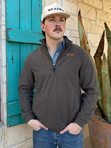 Cinch Men's Olive Quarter Zip Pullover