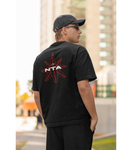 Products: Ngaru Toa Papa Ngaru Tee - Black / Red