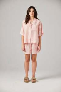 Products: Camilla Long Shirt – Sunset Stripe