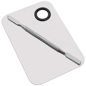 Stainless Steel Mixing Palette with Spatula - Serenity Makeup