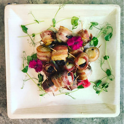 Water chestnuts & prunes wrapped in bacon (GF,DF)