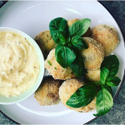 Mushroom risotto balls