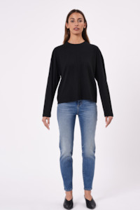 Neuw Womens 1: Juno Long Sleeve - Washed Black