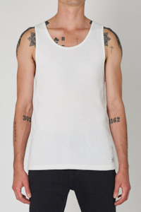 Mens Tees: Trade Rib Tank - White
