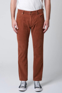 Rollas Mens Jeans: Relaxo Cord - Rust