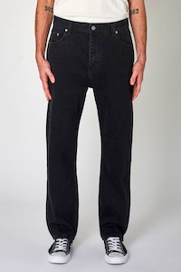 Rollas Mens Jeans: Ezy - Washed Black