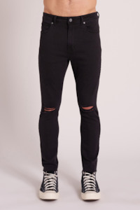 A Dropped Skinny Turn Up - Smoky Black