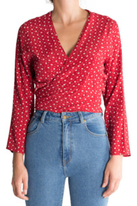Rollas Womens: Delilah Blouse - Rouge Dandelion