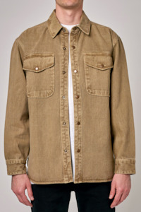 Jackets: Trade Drill Shacket - Sand