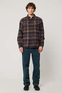Mens Shirts: Trailer Check Shirt - Brown Check