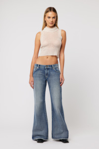 Abrand Womens Jeans: 99 Low Baggy Flare - Keira