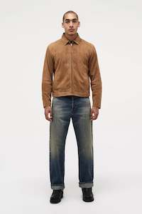 Jackets: Suede Rider Jacket - Whiskey