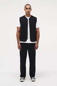 Jackets: Disconnect Quilted Gilet - Black