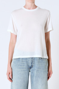 Neuw Womens Tops: Lou Tissue Tee - White