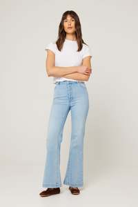 Rollas Womens Jeans: Eastcoast Flare - Sunshine