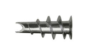 Plaster Fixings: Metal Plaster Bite - Fish Mouth - With Screw