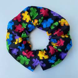 Cat Collar Cover - Cat Size - Multicoloured puzzle pieces