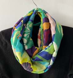 Silk Scarves: Silk Scarf - Bold multi floral