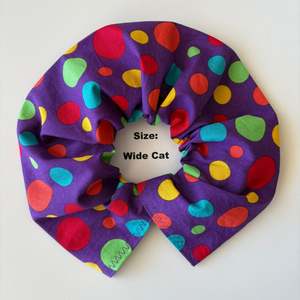 Clown Cats: Cat Collar Cover - Wide Cat Size - Choice of fabrics