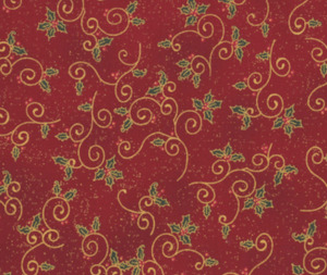 Quilting Fabric: We Love Christmas - Holly - 100% Cotton - 10cm Increments