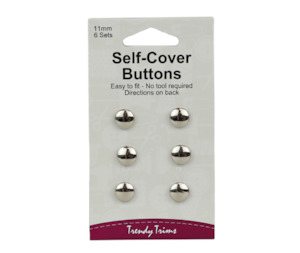 Hemline Nickel Self Cover Buttons - Metal 22mm