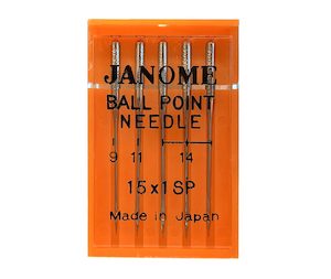Needles: Janome Domestic Ball Point Needles Mixed - HA 15X1SP