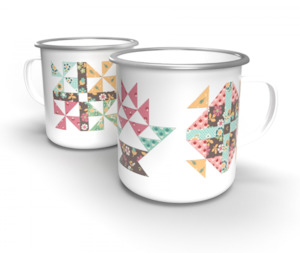 Quilters Tin Mug By Lori Holt