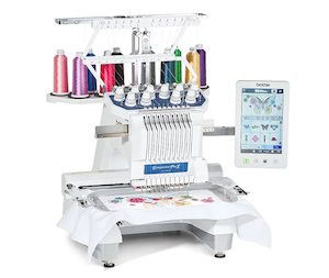 Brother Embroidery Machine PR1055X - 10 Needle Semi Commercial + Free Stand Included