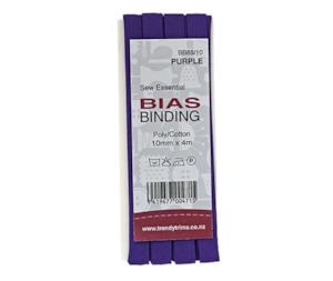 Bias Binding Poly/Cotton 10mm x 4m - Various Colours