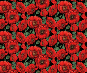 Flower Market 100% Cotton Fabric - 10cm Increments